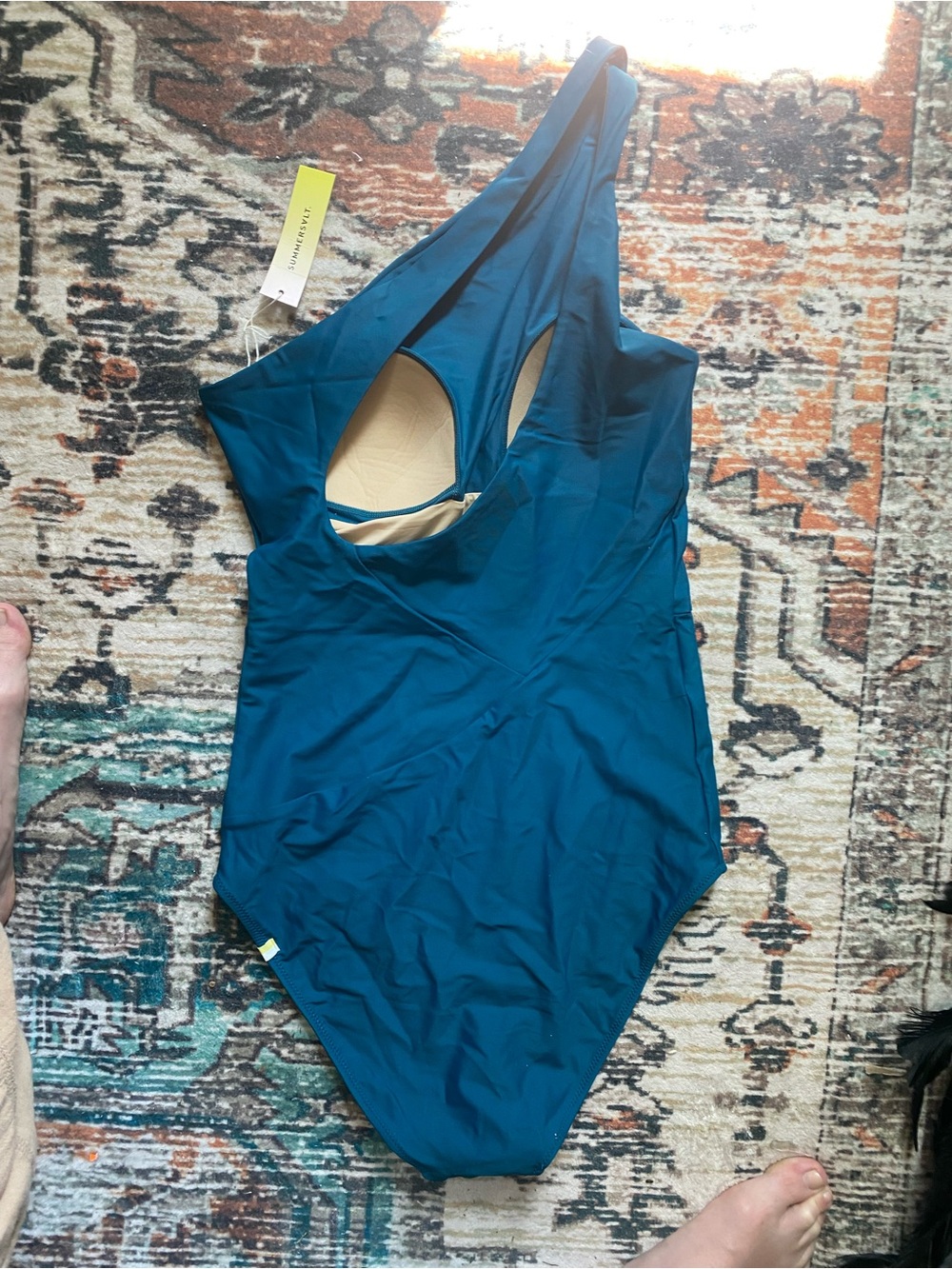 Summersalt Ruched Sidestroke Women’s One-Piece Swimsuit Seaweed Size 8LT NWT - Picture 10 of 14
